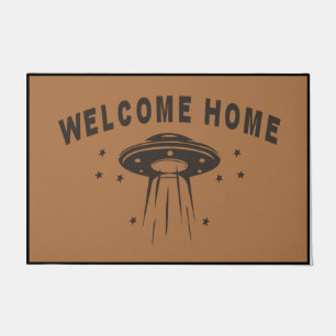 Welcome Home UFO Doormat, Planet Lovers Mat