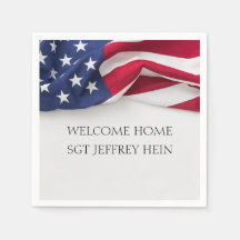 Welcome Home USA Flag Military Party