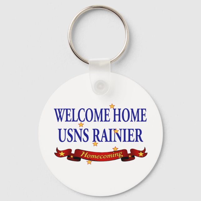 Welcome Home USNS Rainier Keychain (Front)