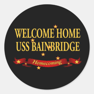Welcome Home USS Bainbridge Classic Round Sticker