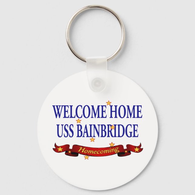 Welcome Home USS Bainbridge Keychain (Front)