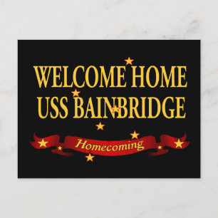 Welcome Home USS Bainbridge Postcard