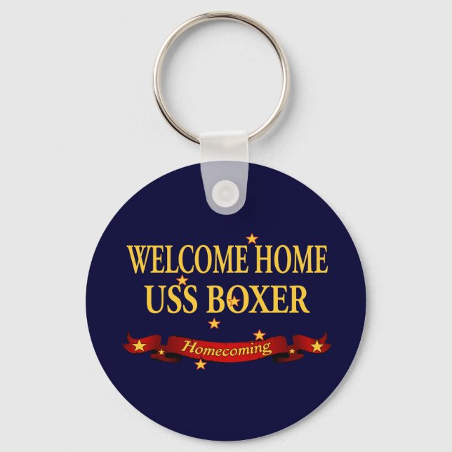 Welcome Home USS Boxer Keychain (Front)