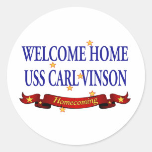 Welcome Home USS Carl Vinson Classic Round Sticker