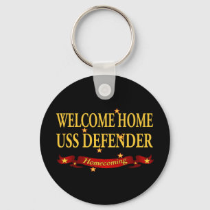 Welcome Home USS Defender Keychain