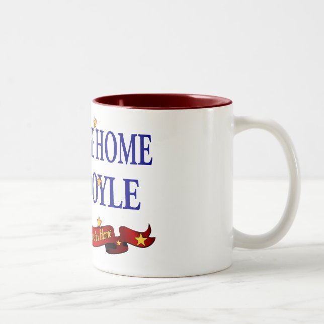 Welcome Home USS Doyle Two-Tone Coffee Mug (Right)