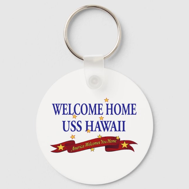 Welcome Home USS Hawaii Keychain (Front)