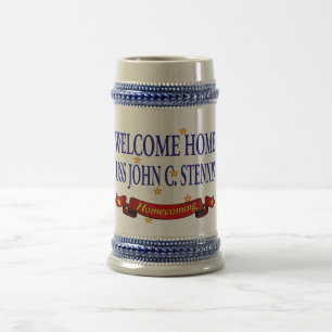 Welcome Home USS John C. Stennis Beer Stein