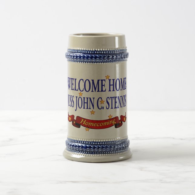 Welcome Home USS John C. Stennis Beer Stein (Center)