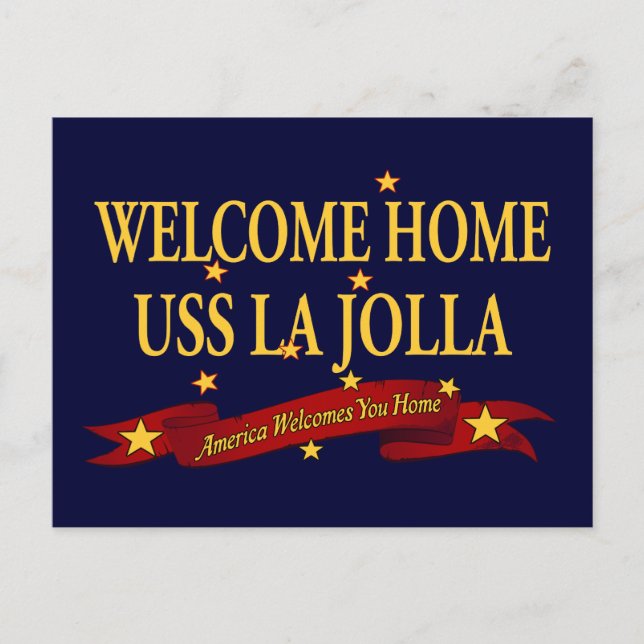 Welcome Home USS La Jolla Postcard (Front)