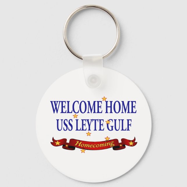Welcome Home USS Leyte Gulf Keychain (Front)