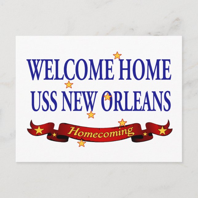 Welcome Home USS New Orleans Postcard (Front)