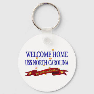 Welcome Home USS North Carolina Keychain