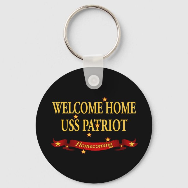 Welcome Home USS Patriot Keychain (Front)