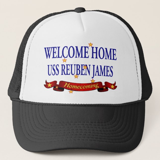 Welcome Home USS Reuben James Trucker Hat (Front)