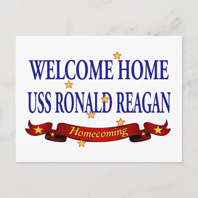 Welcome Home USS Ronald Reagan Postcard (Front)