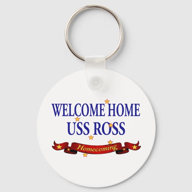 Welcome Home USS Ross Keychain (Front)