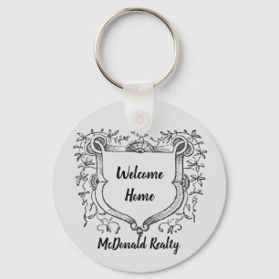 Welcome Home Vintage Shield Realty Promotional Keychain