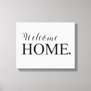 Welcome Home Wall Canvas Print