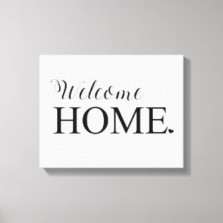 Welcome Home Wall Canvas Print