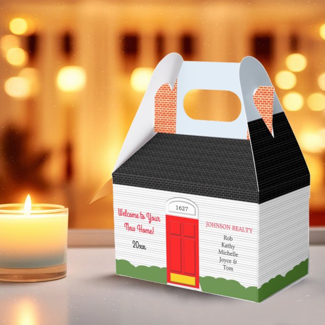 Welcome Home White House Black Roof  Housewarming Favor Box (Creator Uploaded)