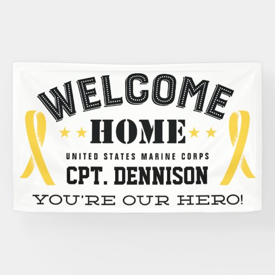 Welcome Home Yellow Ribbon Deployment Banner