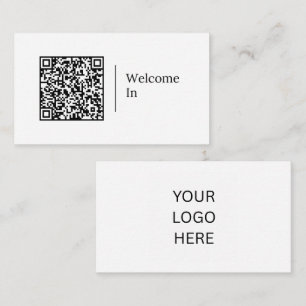 Welcome In Customizable QR code & Logo Business Card