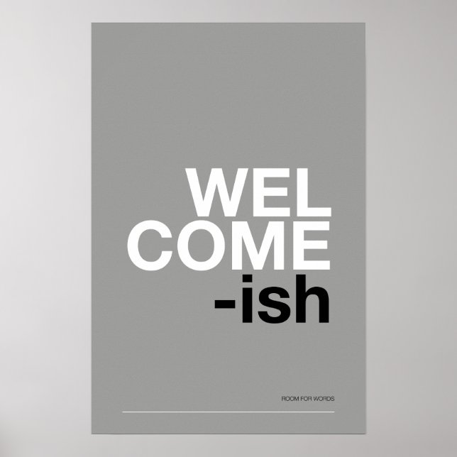 WELCOME-ISH – Funny Entryway Wall Art (Front)
