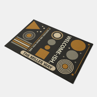 Welcome-ish - Geometric design with humourous twis Doormat