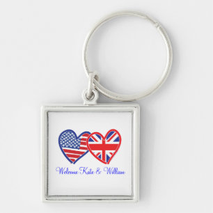 Welcome Kate & William/ Royal Wedding Keychain
