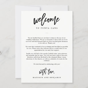 Welcome Letter and Itinerary Card EDITABLE COLOR