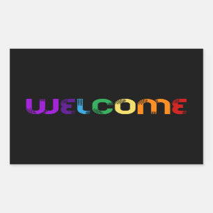 Welcome LGBT rainbow flag Sticker