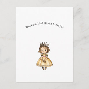 Welcome Lief Klein Meisje New Baby Card