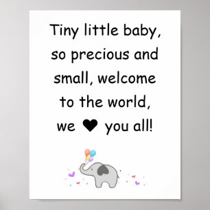 welcome little baby, wall decoration for nursery