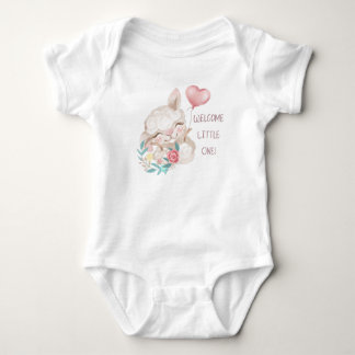 Welcome Little One Cute Llama Baby Bodysuit