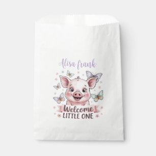 Welcome Little One- Cute Piglet Baby Shower Favour Bag