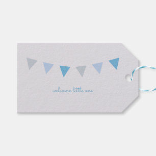 Welcome Little One Gift Tag {Light Blue and Grey}