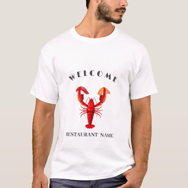 welcome Lobster sushi seafood Market custom name T-Shirt (Front)