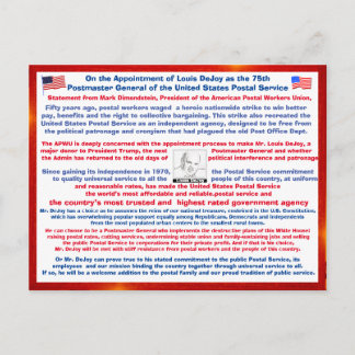 Welcome Louis DeJoy to the USPS#2 Postcard
