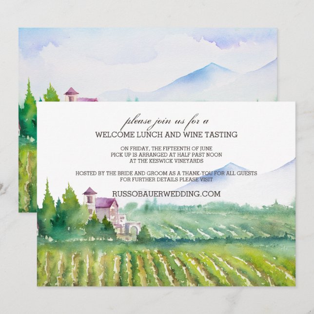 Welcome Lunch & Wine Tasting Invite (Front/Back)