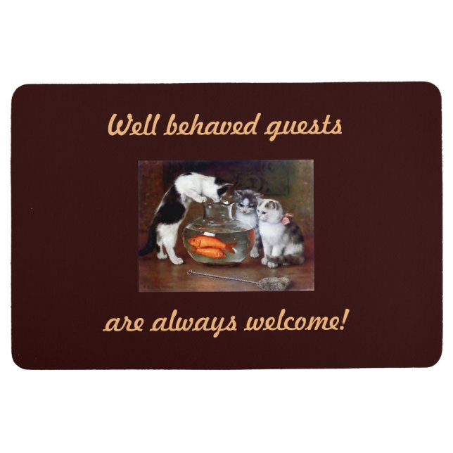 welcome mat naughty cats goldfish (Front)