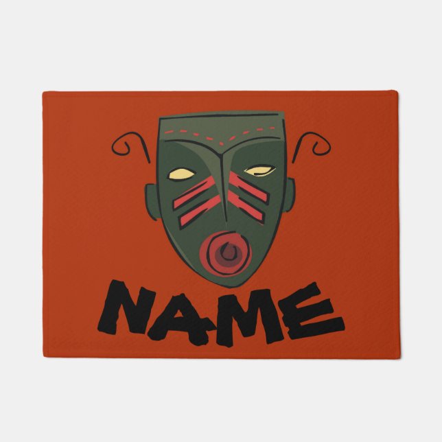Welcome Mat, Tiki Bar, edit text Doormat (Front)