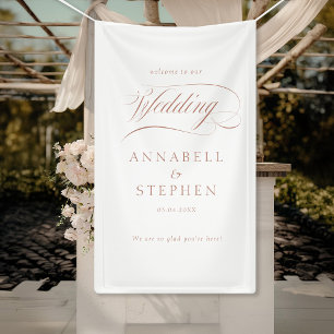 Welcome! Modern, Calligraphy, Wedding Banner
