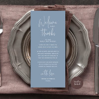 Welcome n Thanks Wedding Reception Thank You Card