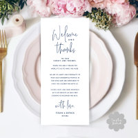 Welcome n Thanks Wedding Reception Thank You Card