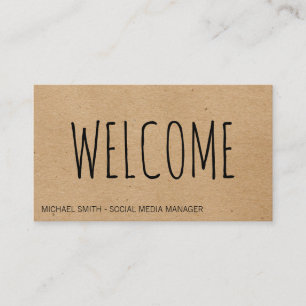 Welcome    Natural Texture Business Card
