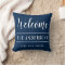 Welcome Navy Blue Family Name and Address