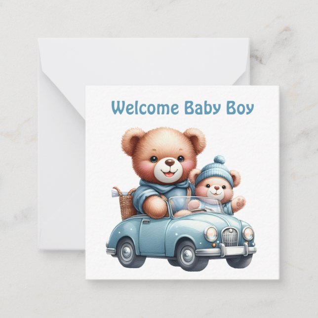 Welcome New Baby Boy Card (Front)