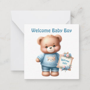 Welcome New Baby Boy Card
