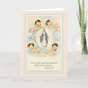Welcome New Baby Boy or Girl Religious Catholic Card